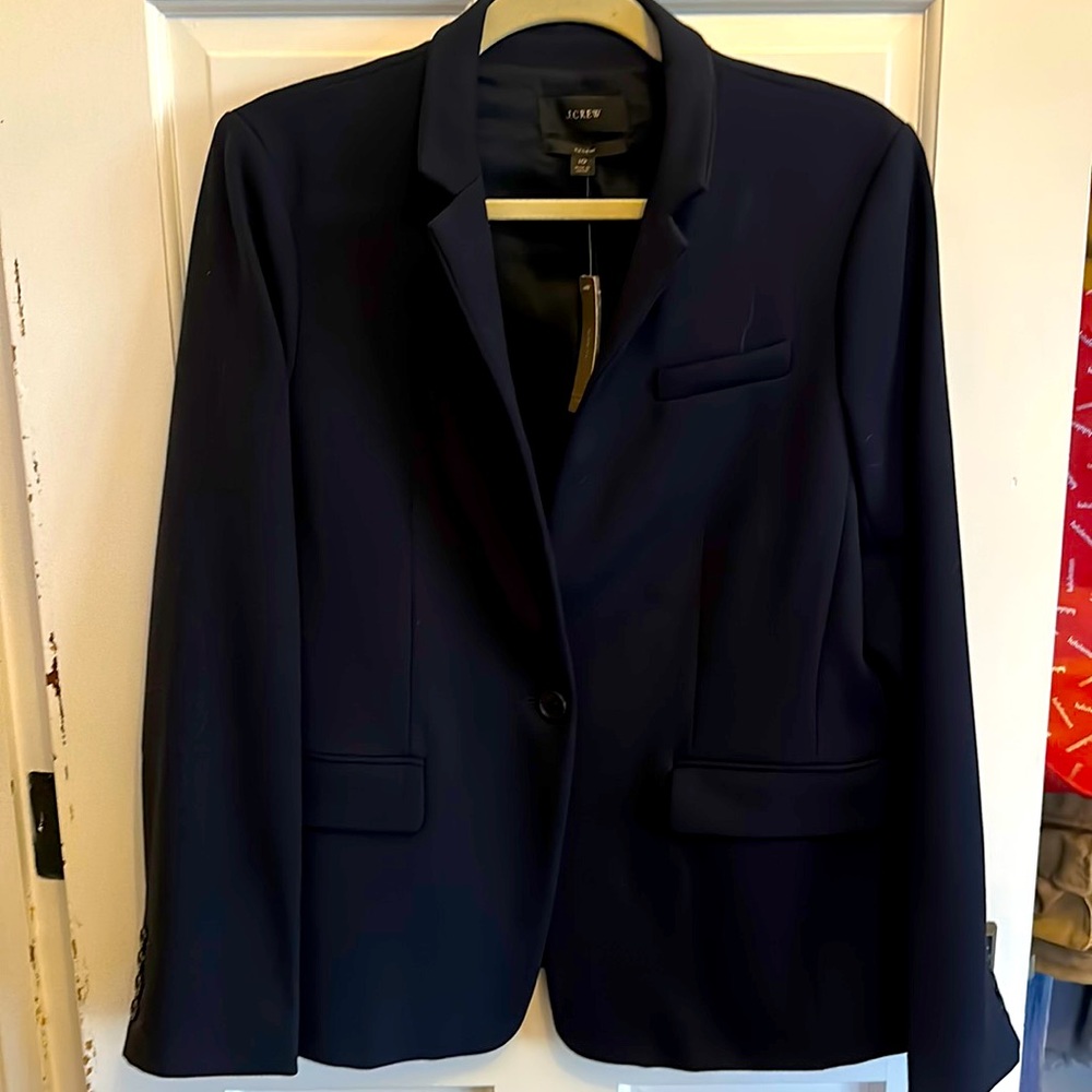 J Crew Navy Regent Blazer 10